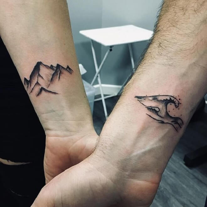 Couples Mountain Tattoo