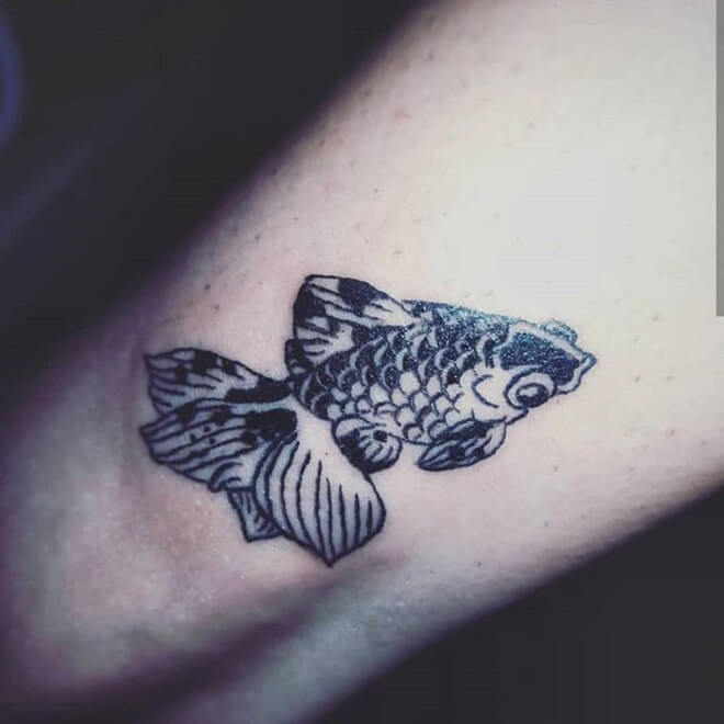 Cute Koi Fish Tattoo