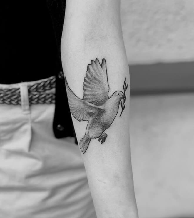 Dove Black Art Tattoo