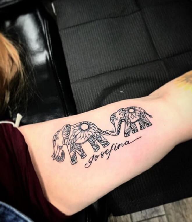 Elephant Girl Tattoo
