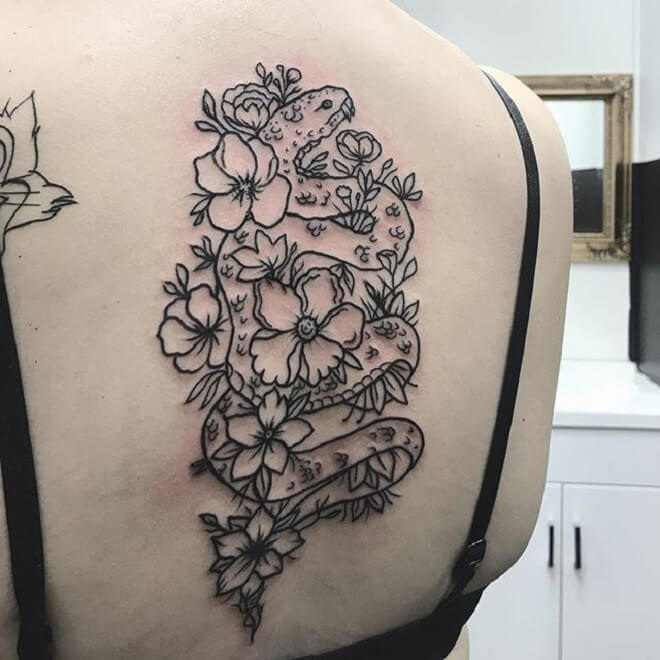 Flower Animal Tattoo