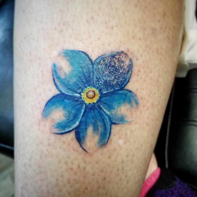 Flower Fingerprint Tattoo