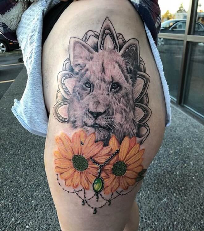 Flower Hip Tattoo