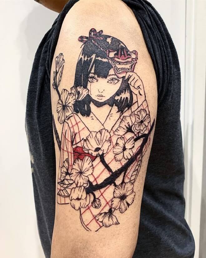 Geisha Hand Tattoo