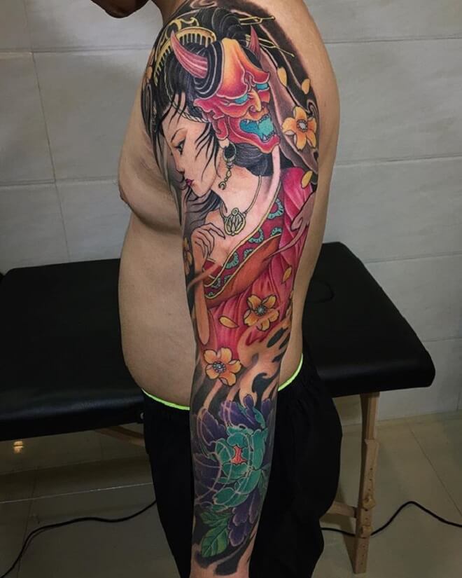 Geisha Tattoo for Men