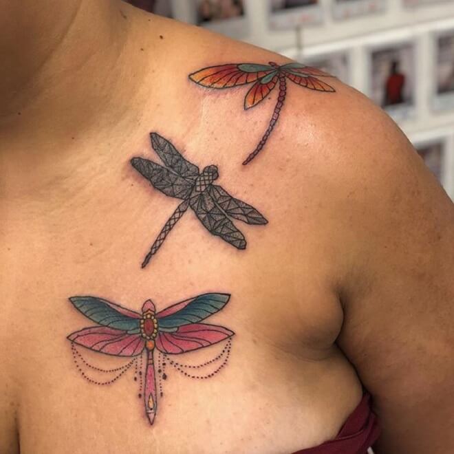 Girl Dragonfly Tattoo