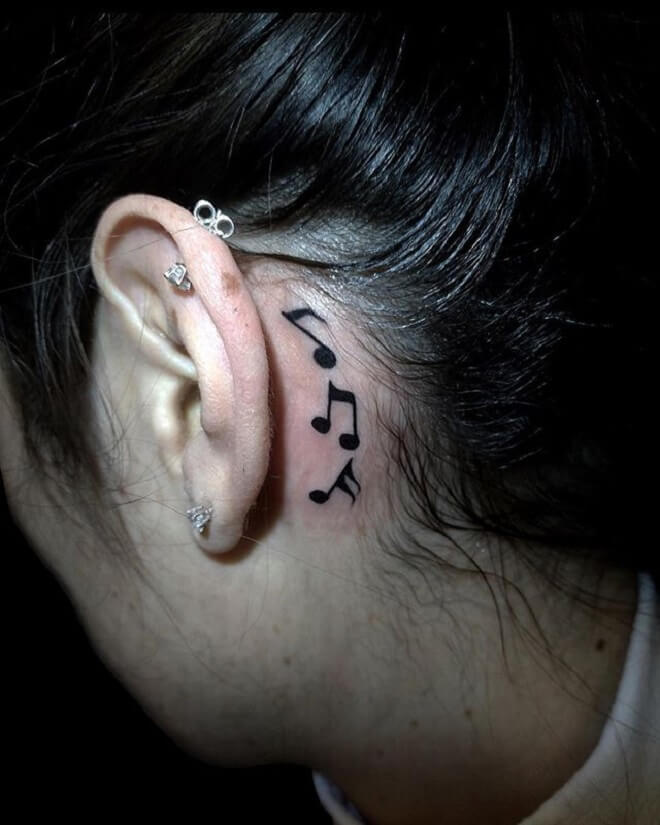 Girl Music Tattoo