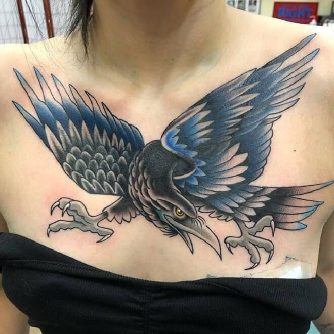 Girl Raven Tattoo