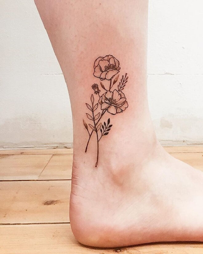 Girls Leg Tattoo