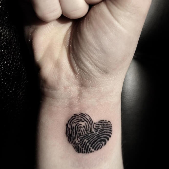 Hand Fingerprint Tattoo