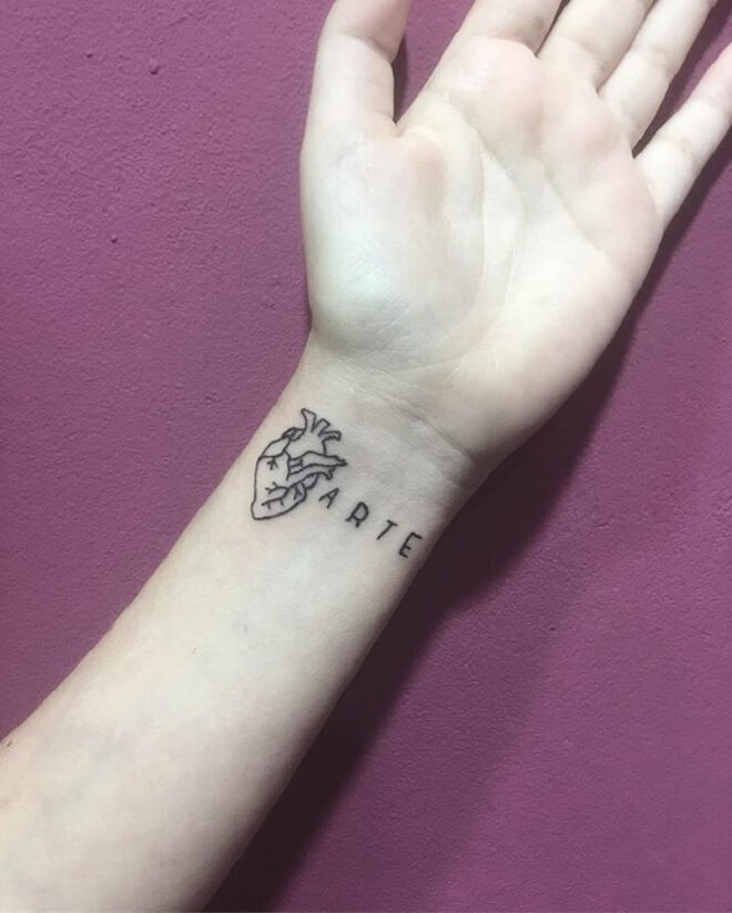 Hand Heart Tattoo
