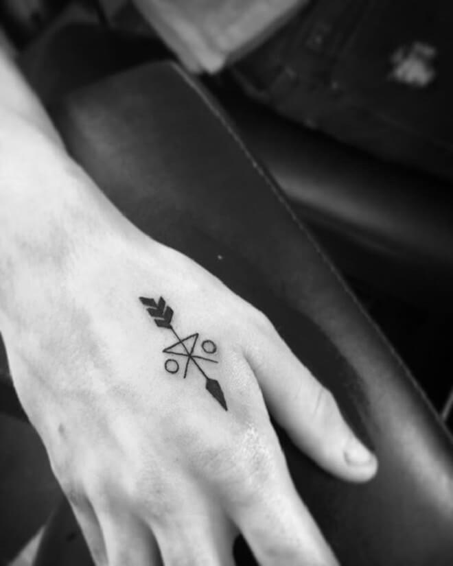 Hand Small Arrow Tattoo