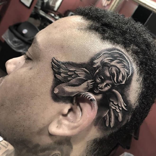 Head Angel Tattoo