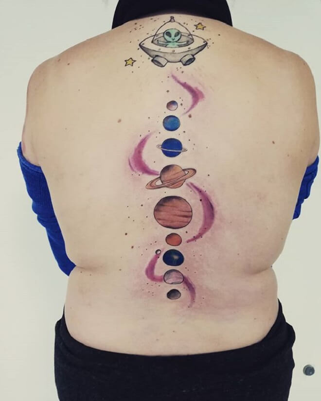 Incredible Solar System Tattoo