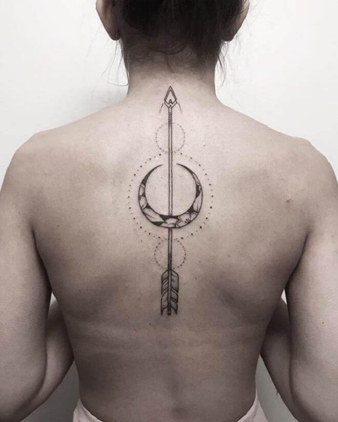 Lady Arrow Tattoo Designs