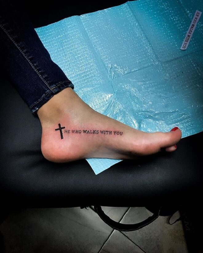 Leg Christian Tattoo