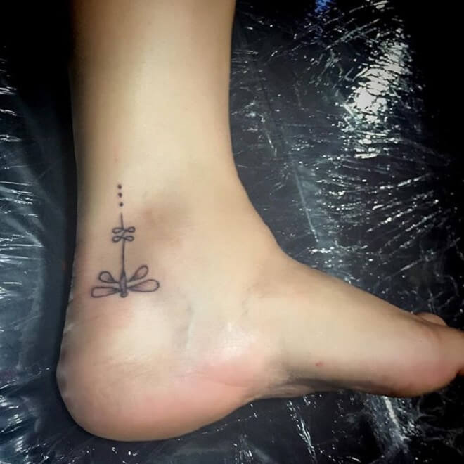 Leg Dragonfly Tattoo