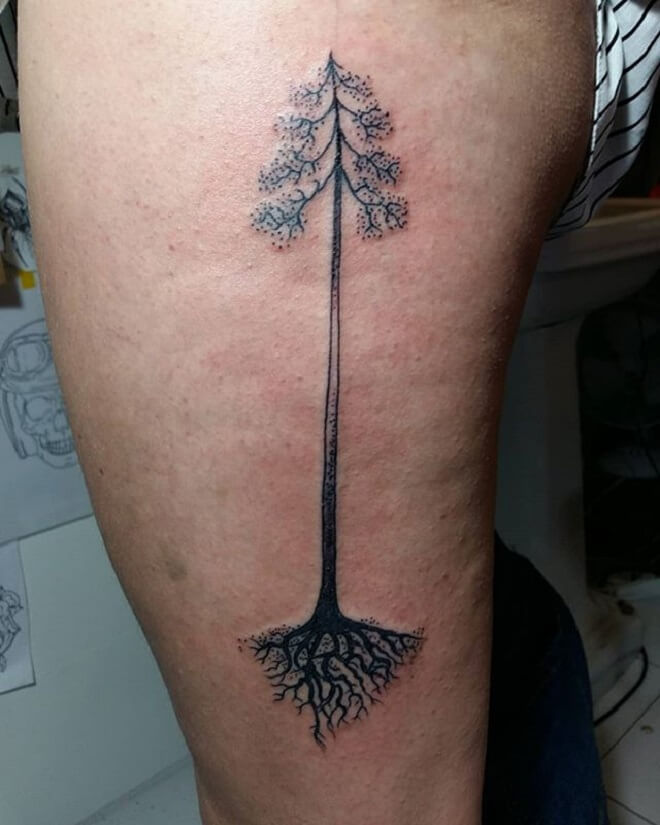 Leg Tree Tattoo