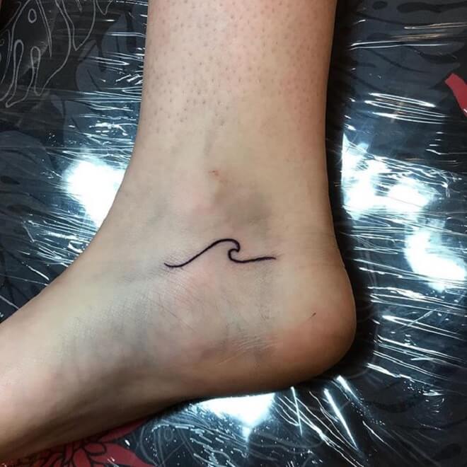 Leg Wave Tattoo
