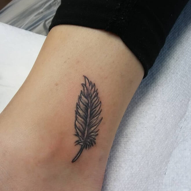 Little White Feather Tattoo