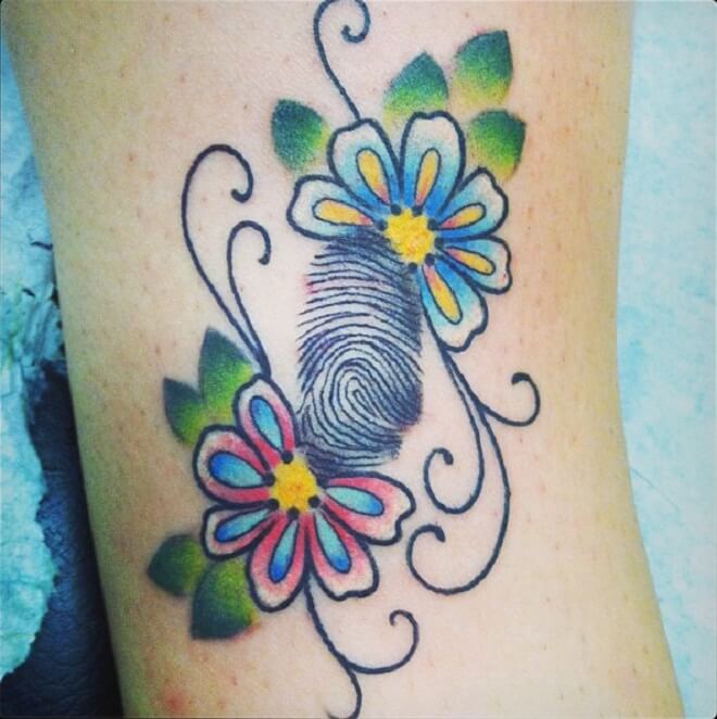 Lotus Fingerprint Tattoo