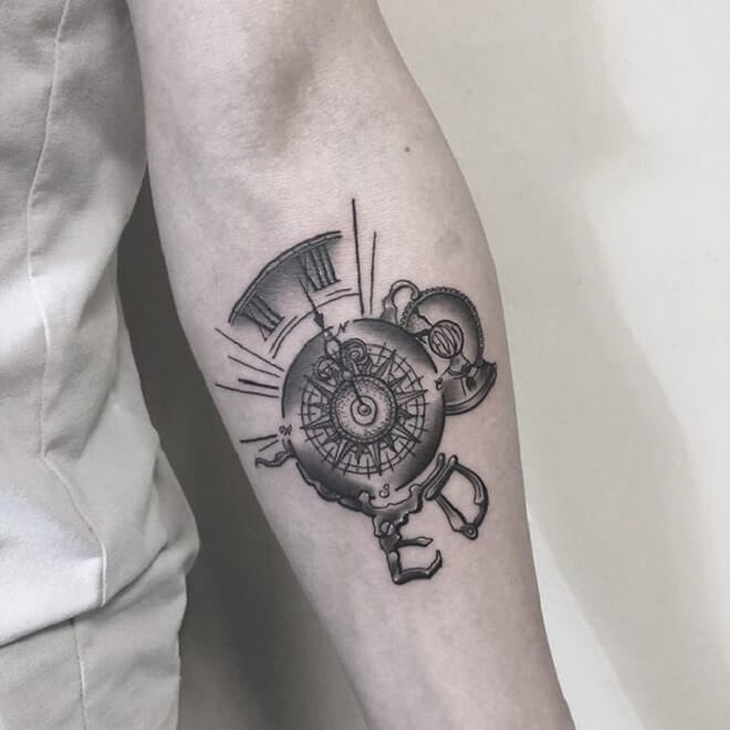 Mini Compass Tattoo