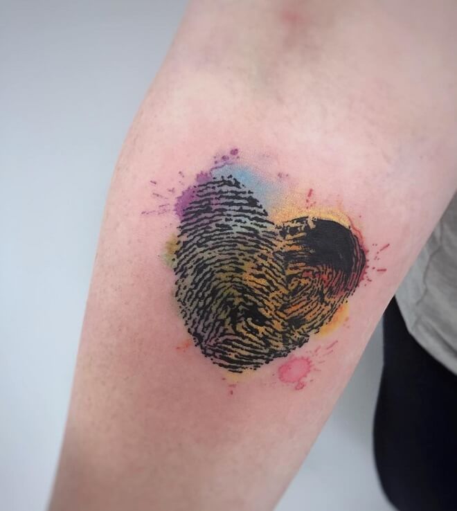 Paint Fingerprint Tattoo
