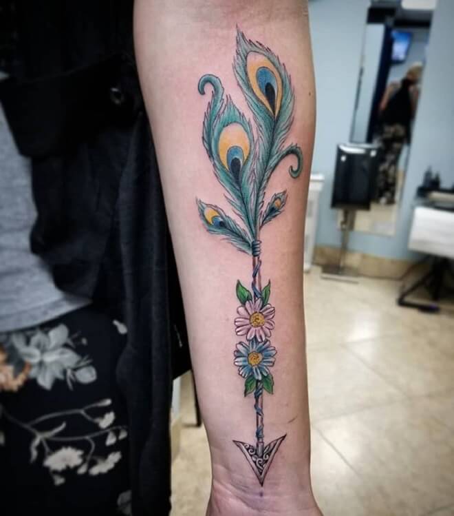 Peacock Feather Tattoo Style