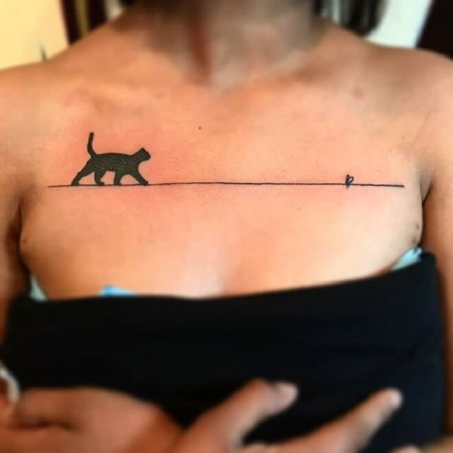 Perfect Black Cat Tattoo