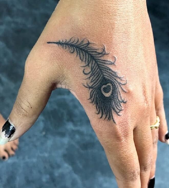 Perfect Peacock Feather Tattoo