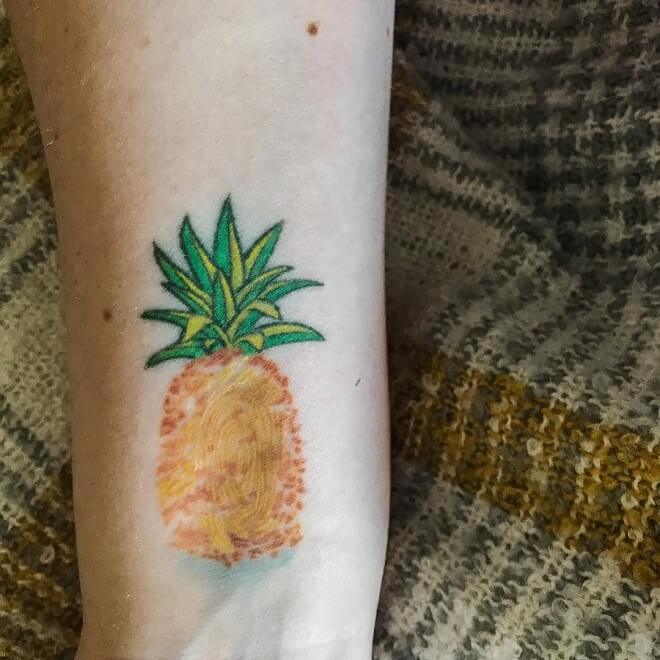 Pineapple Fingerprint Tattoo