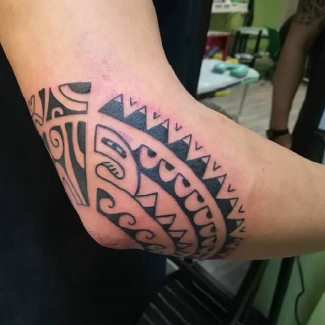 Polynesian Black Work Tattoo