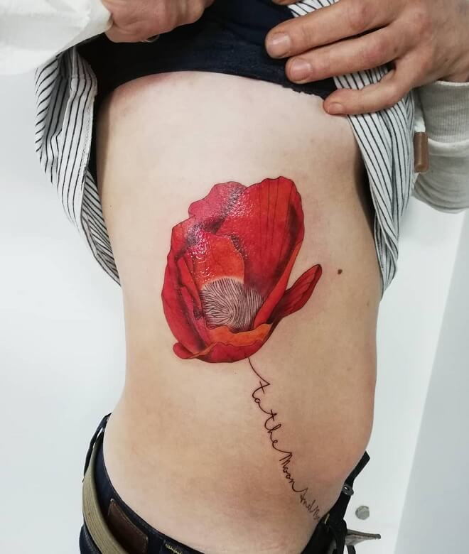 Poppy Fingerprint Tattoo