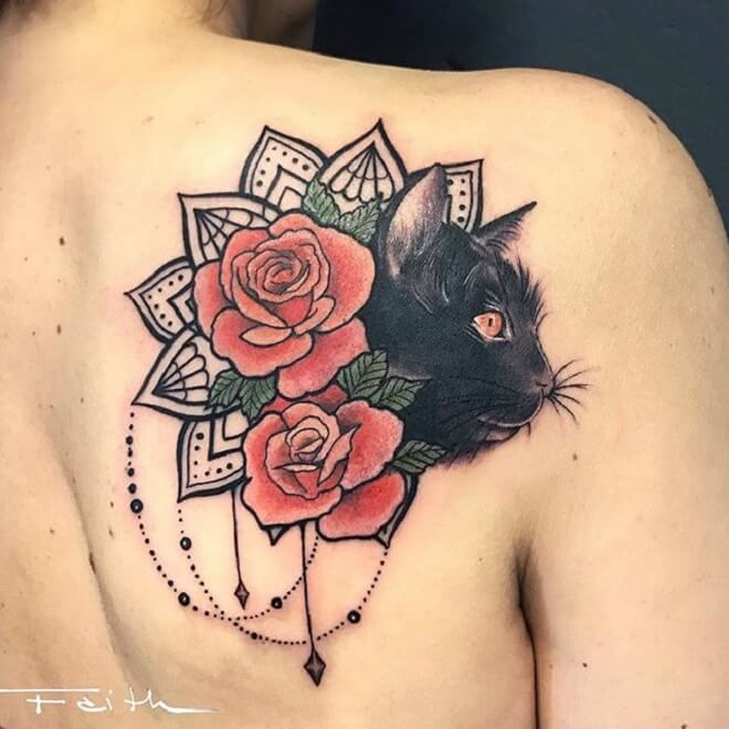 Popular Cat Black Tattoo