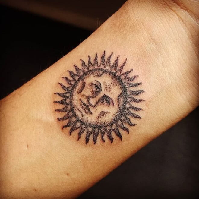 Popular Sun Tattoo