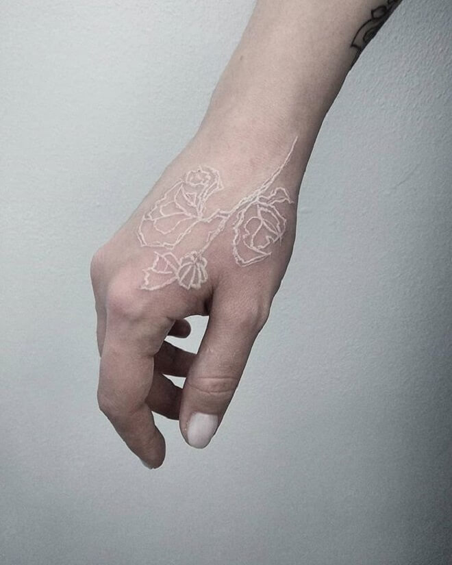 Popular White ink Tattoo