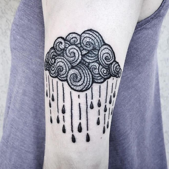 Rain Cloud Tattoo