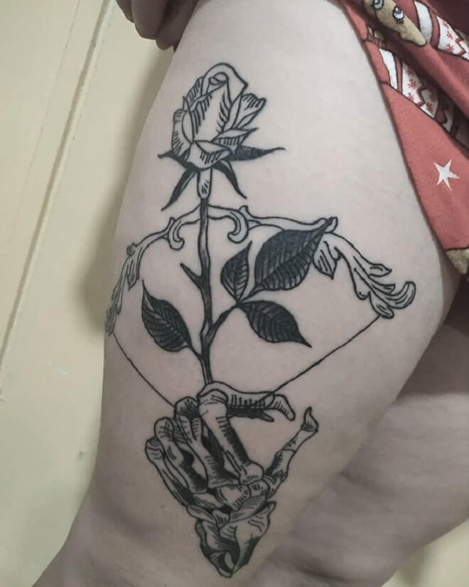 Rose Arrow Tattoo