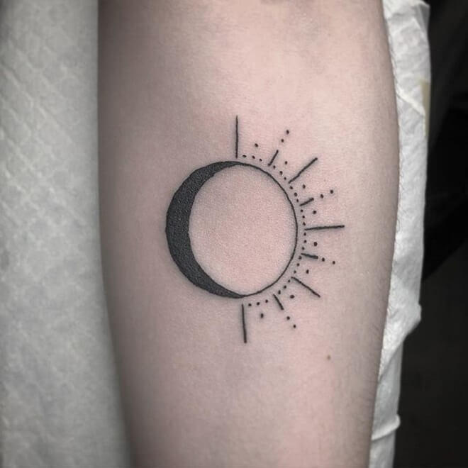Simple Sun Designs Tattoo