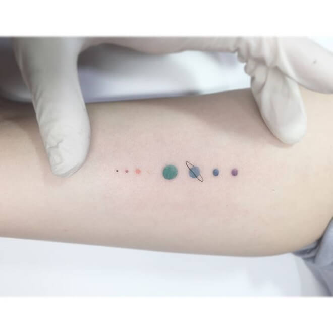 Small Solar System Tattoos