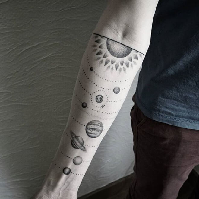 Solar System Tattoo Designs