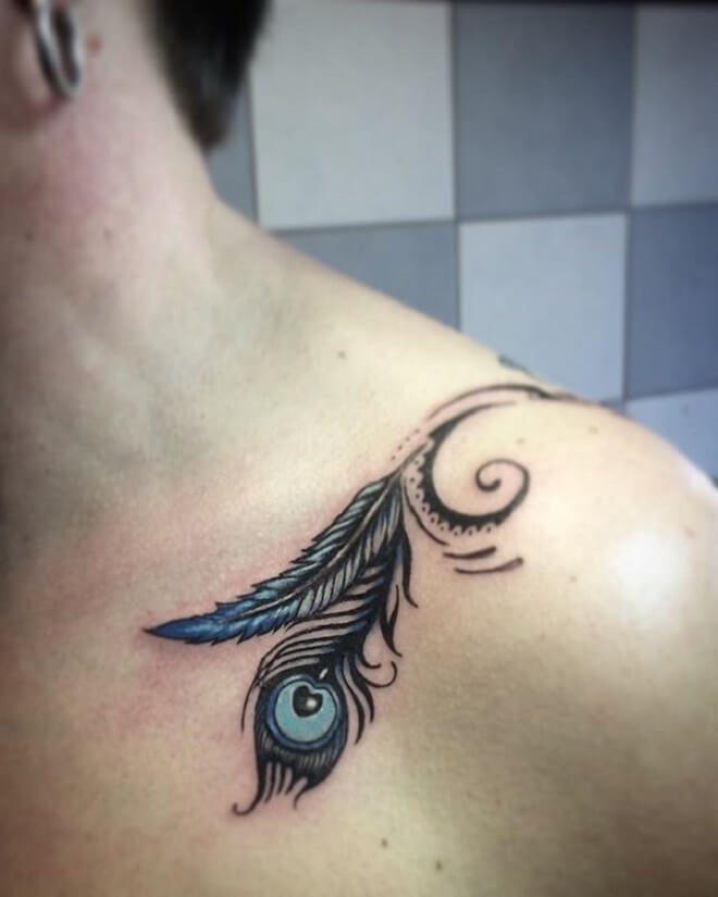 Solder Peacock Feather Tattoo