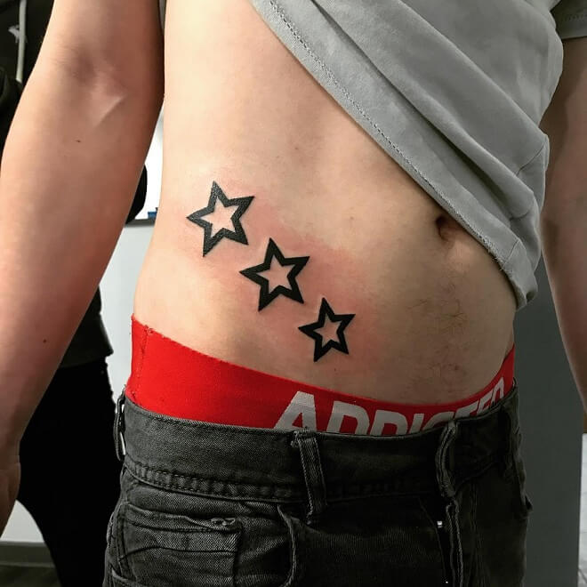 Stars Stomach Tattoo