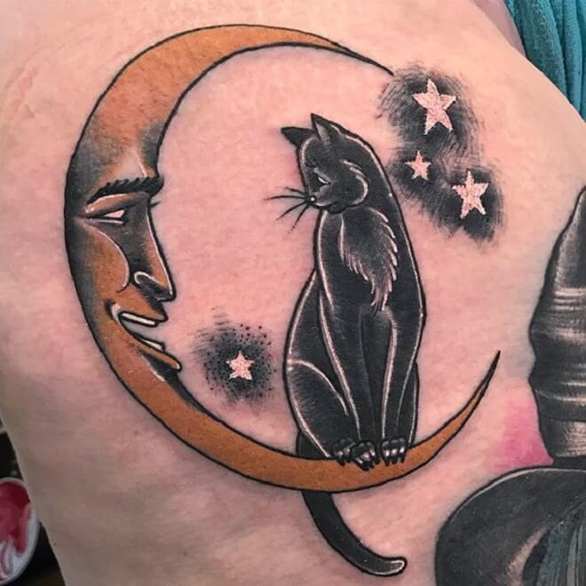 Super Black Cat Tattoos
