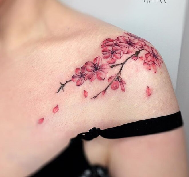Super Cherry Blossom Tattoo