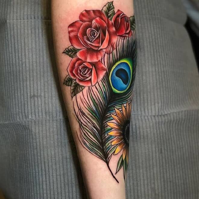 Supreme Peacock Feather Tattoo