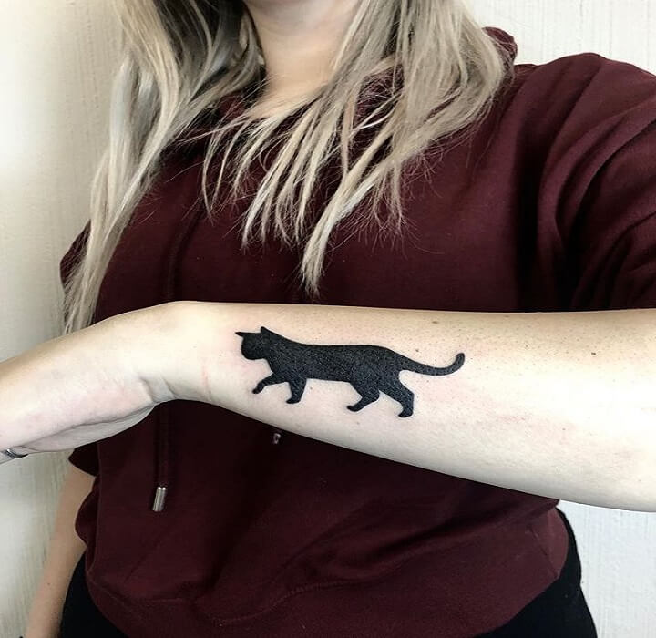 Top Black Cat Tattoo