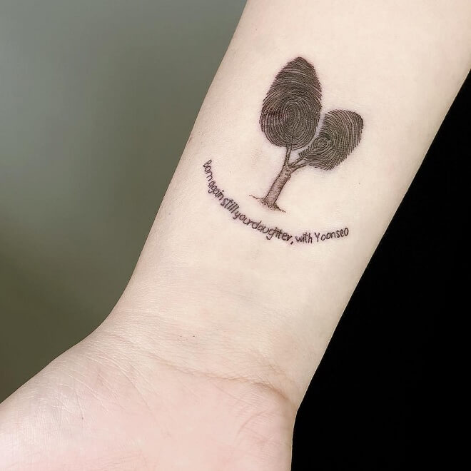 Tree Fingerprint Tattoo