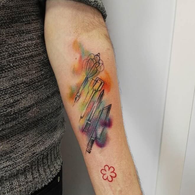 Water Color Kitchen Tattoo