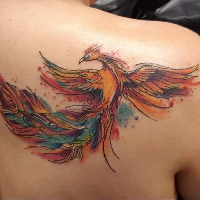 Watercolor Tattoo for Girl
